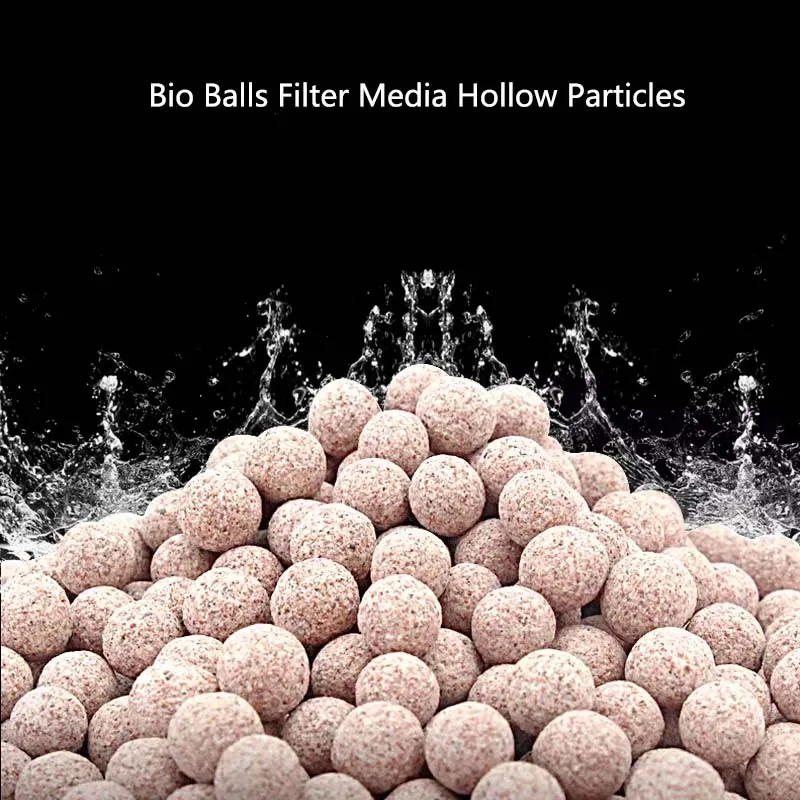 Aquarium-Filtermaterial Quarzkugeln für Teichwasserreinigung, Aquarium-Shop-Filter zur Entfernung von Gelbwasser-Bakterien, Hohlkugeln