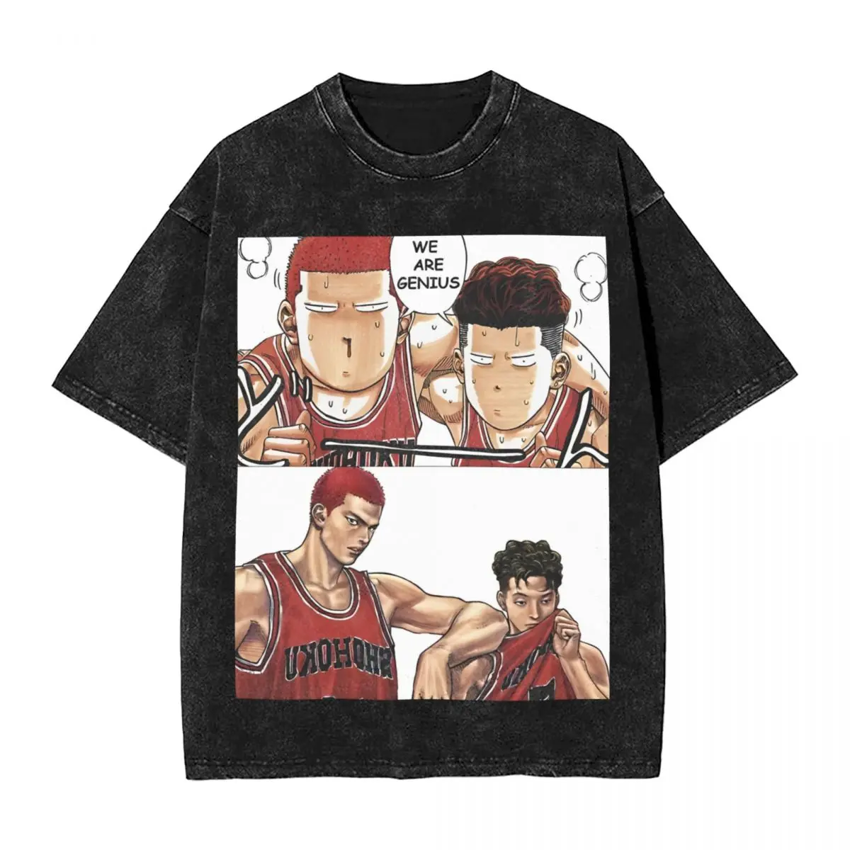 

Hanamichi Sakuragi & Ryota Miyagi Slam Dunk T Shirts Washed Cotton Harajuku T-Shirts Vintage for Men Streetwear Printed Tees