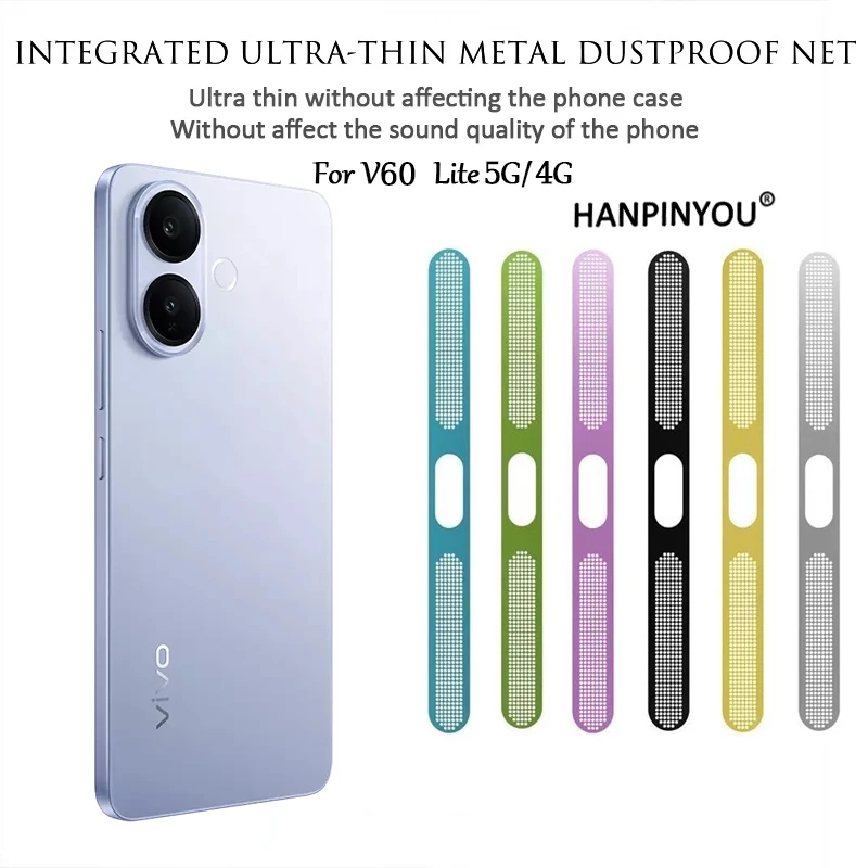 Metal Dustproof Net For vivo V60 Lite V40 Lite IDN Speaker Anti-Dust Mesh Charging Anti-Scratch Bottom Protector Sticker Cover