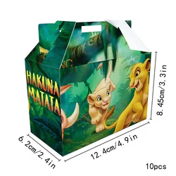 Disney The Lion King tema sorpresa regalo Candy Goodie Box bambini Halloween Party Favor fai da te tesoro decorazioni per feste di compleanno