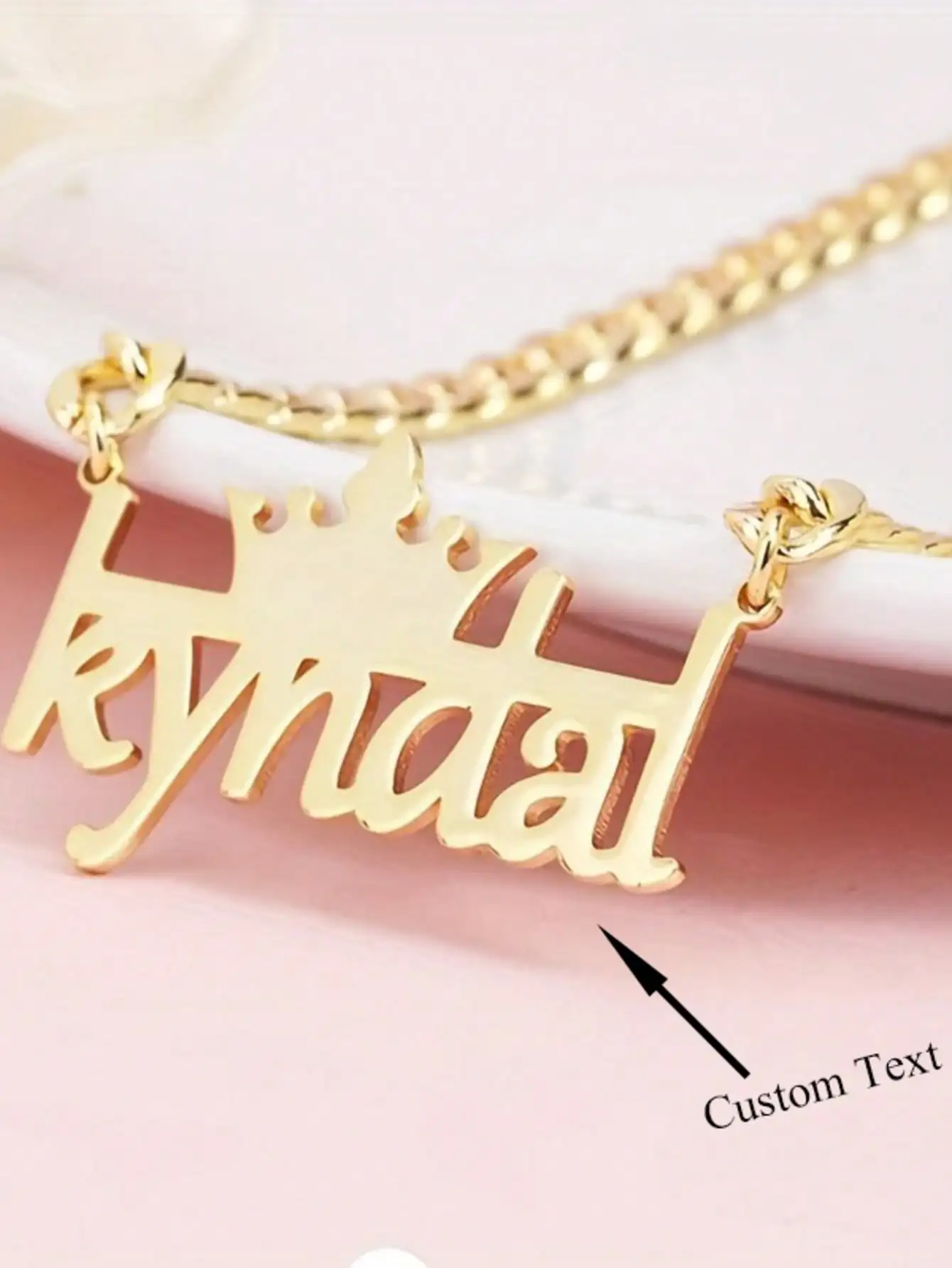 1 piece personalized hip-hop Cuban chain with Crown and pendant, 304 stainless steel rough necklace, minimalist style unisex