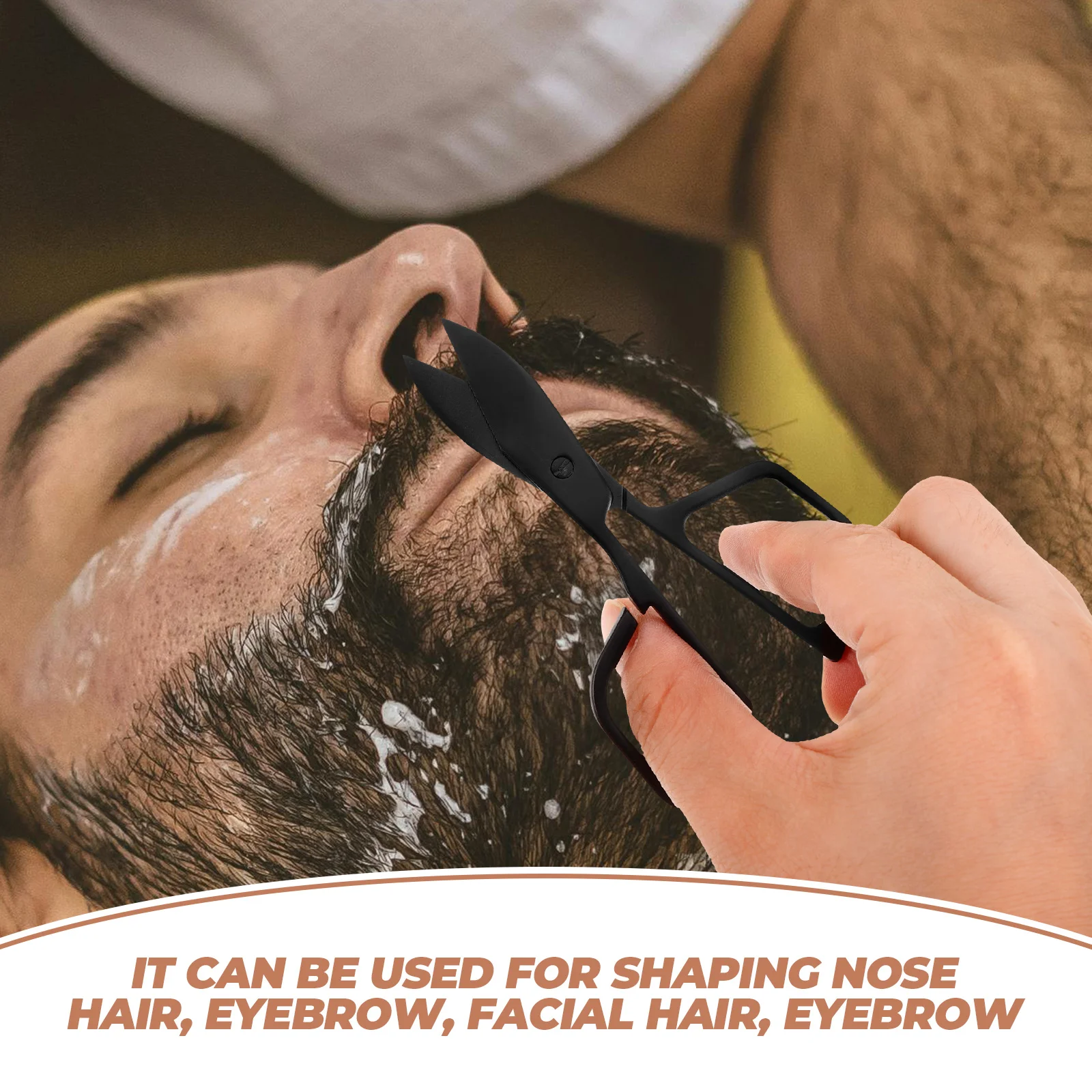 

Stainless Steel Nose Hair Removal Scissors Safety and Cleanness Easy Grip Handle Design for Daily Use Multi-Function Small