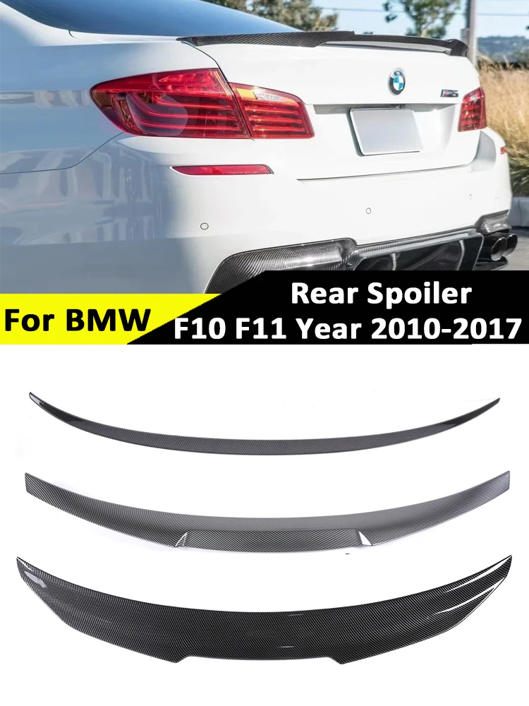 

Carbon Fiber Rear Bumper Lip Trunk for BMW 5 Series F10 F11 F18 2010 -2017 M5 MP M4 PSM Style Gloss Black Roof Spoiler Tail