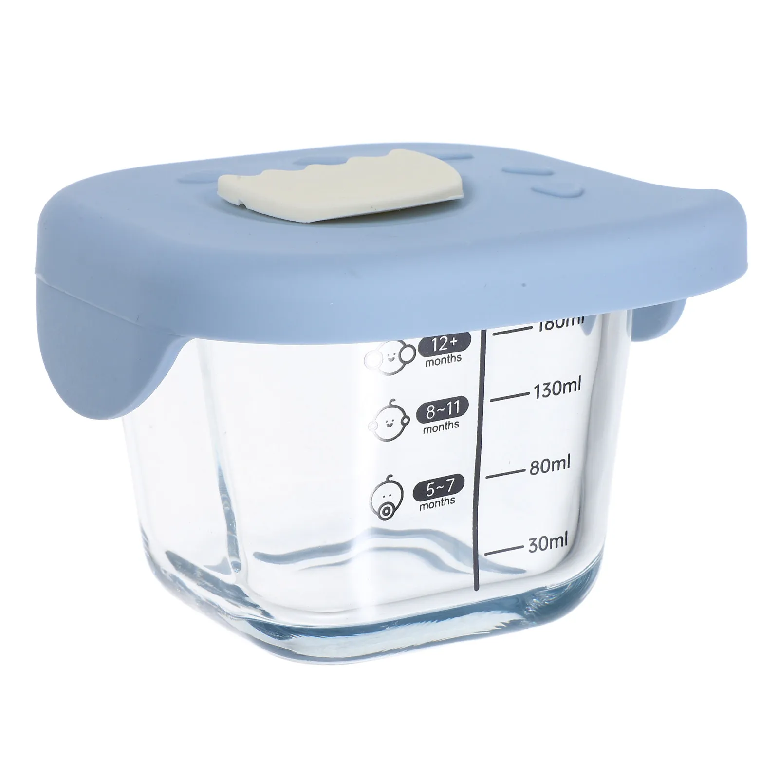 Clear Glass Baby Feeding Bowl with Lid – Large Capacity Reusable Complementary Food Storage Container for Infants