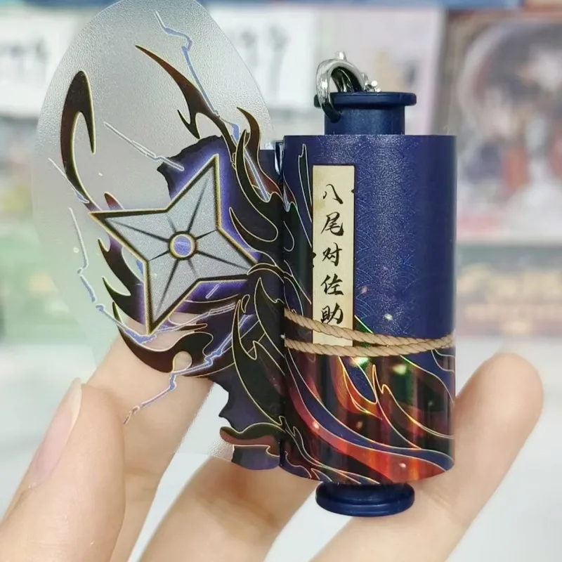 Accesorios periféricos de Naruto, colgante con diseño de pergamino ninja, colgante con diseño de Hayate, accesorios periféricos de Sasuke y Kakashi