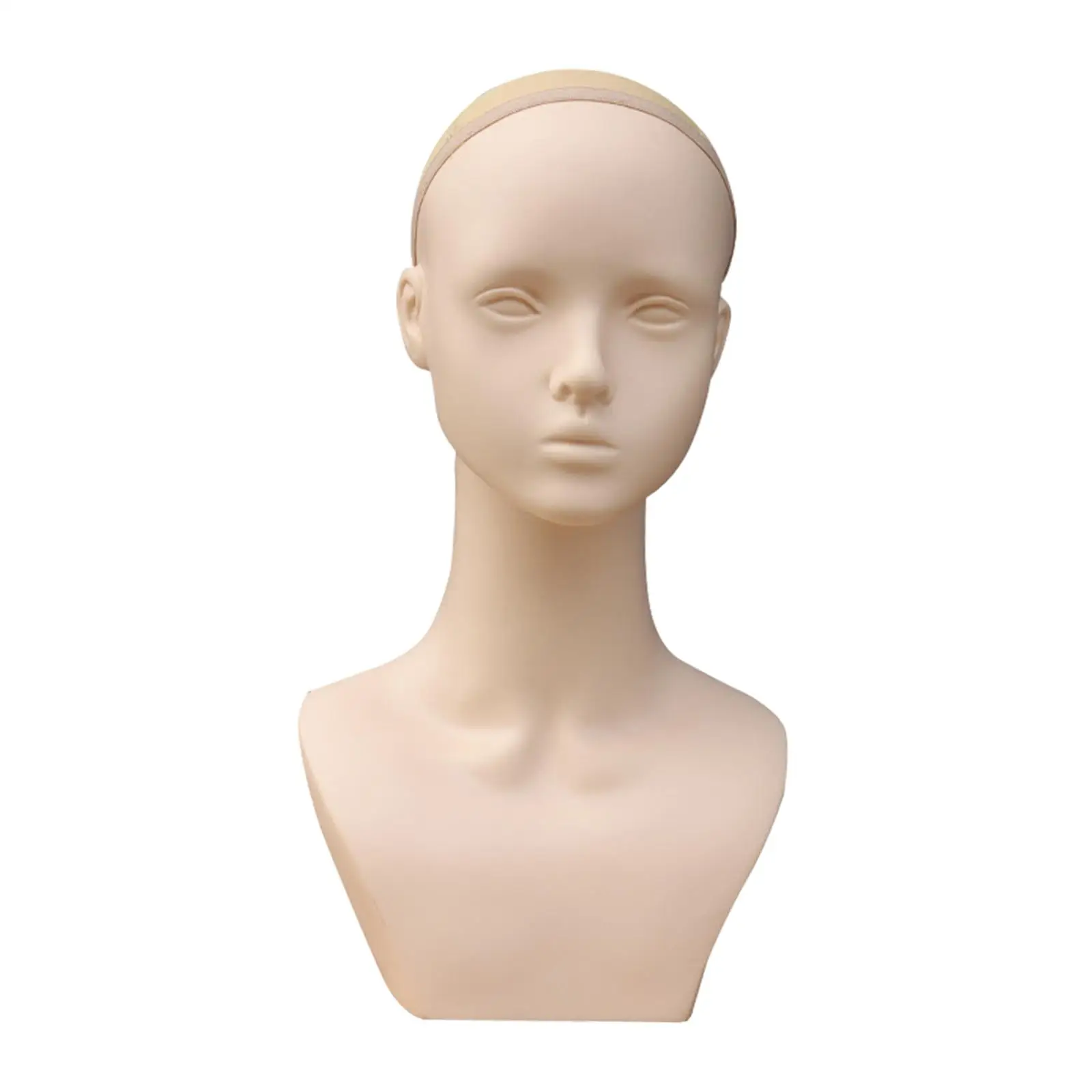 Manikin Wig Display Stand Earring Holes Mannequin Head Female Head Rack for Supplies Beauty Salon Practicing Presents Hairpieces