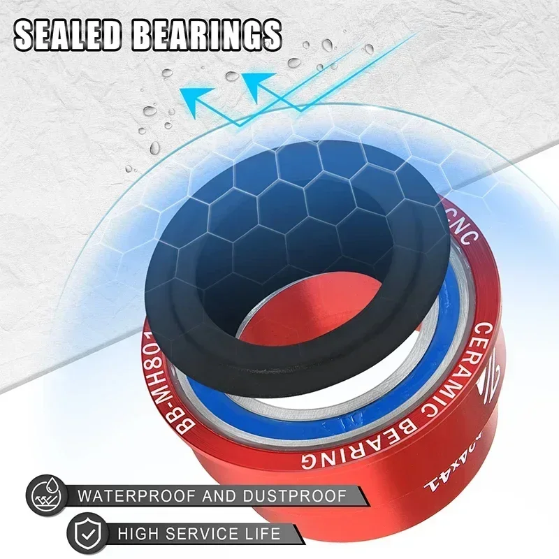 BUCKLOS BB86 92 วงเล็บด้านล่าง Mtb จักรยาน Pressfit ด้าย BB 24 มม.จักรยาน BB ปิดผนึกแบริ่งเซรามิคจักรยานวงเล็บด้านล่าง