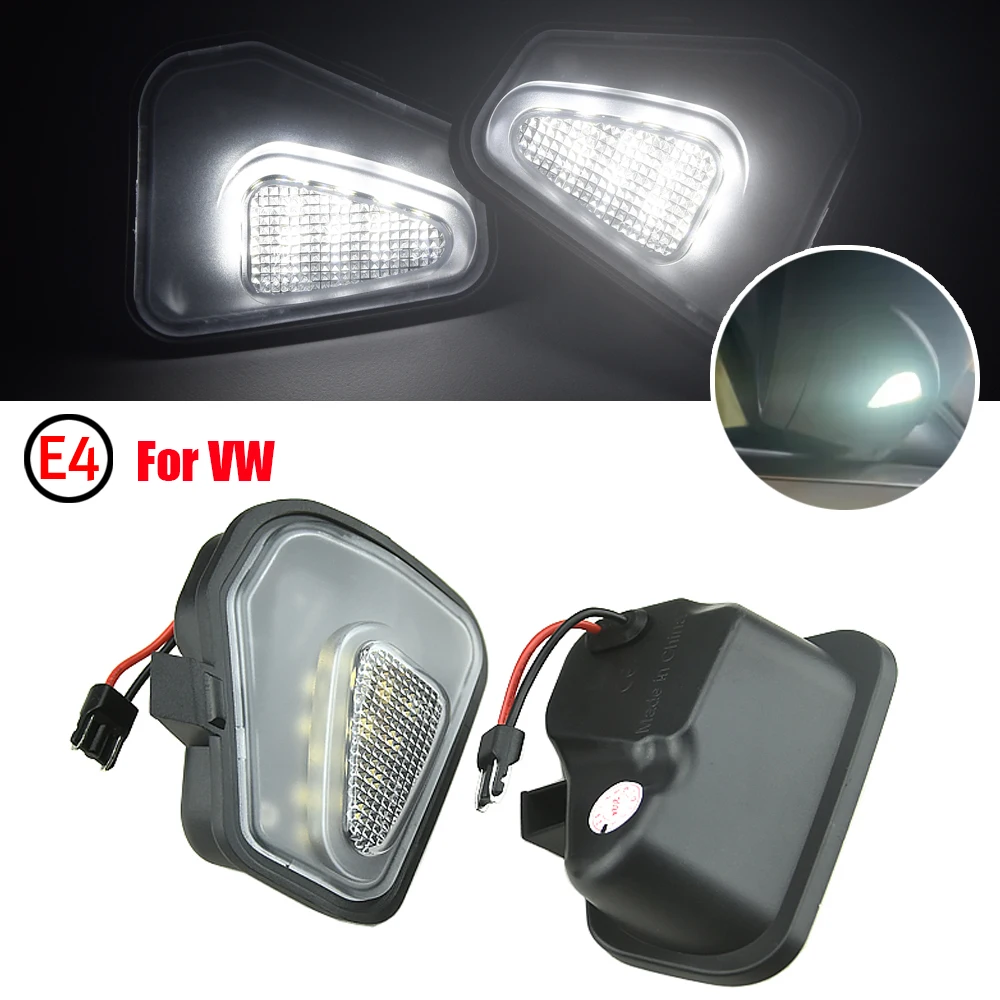 

2PCS Fit For VW EOS 1F7 1F8 2010–2016 after facelift LED Puddle Light Bulb Under Side Mirror Light Fit For VW CC 358 2012–2017