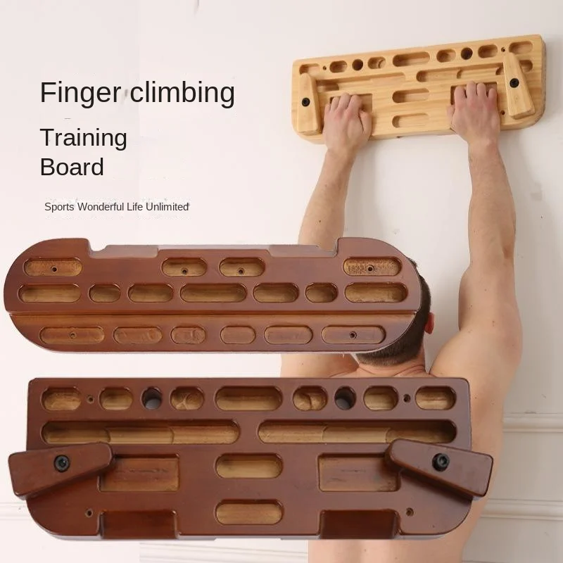 2Pcs Rock Climbing Hangboard Wooden Hand Grip Strengthen Forearm Exerciser for Climber Pull Up Fingerboard Finger Training Board