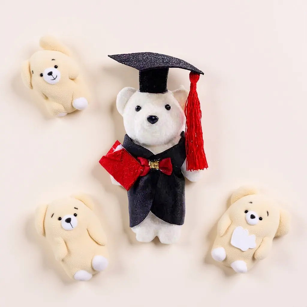 

10Pcs Graduation Bear Stuffed Animal Mini Soft Keepsake for Party Bouquet Birthday Wedding Cake Topper Graduation Celebration