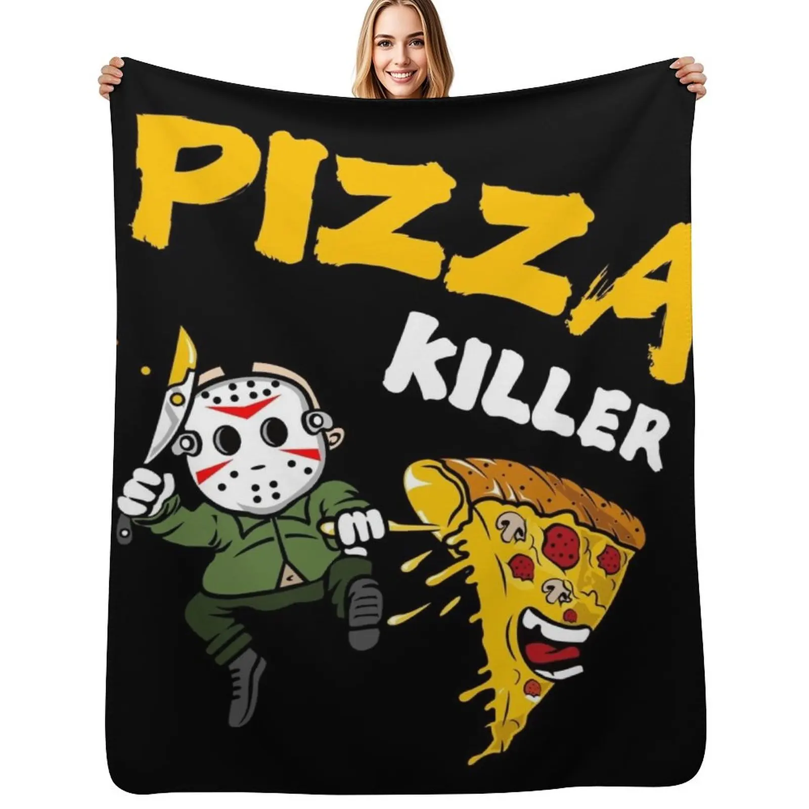 

Food Killer Pizza Throw Blanket Cute christmas decoration Blankets