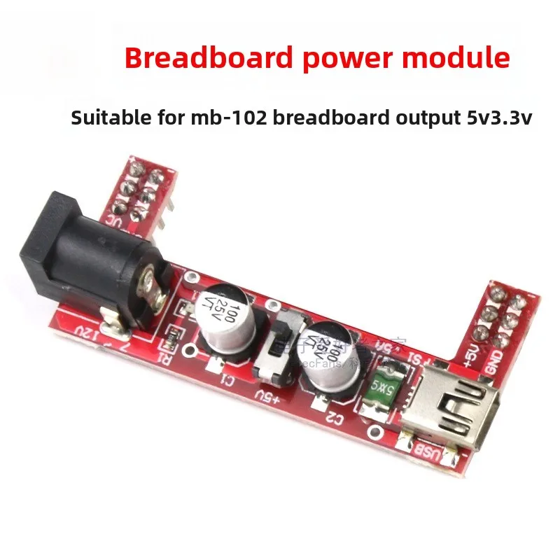 Breadboard Dedicated Power Supply, MB-102 Module 3.3V 5V Dual Output Dual Input Interface