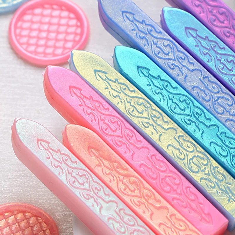 9x1.1cm Diameter Aurora Wax Stick Seal Stamp Wax Hot Melt For DIY Scrapbook Envelope Party Envelope Invitation Gifts Decor