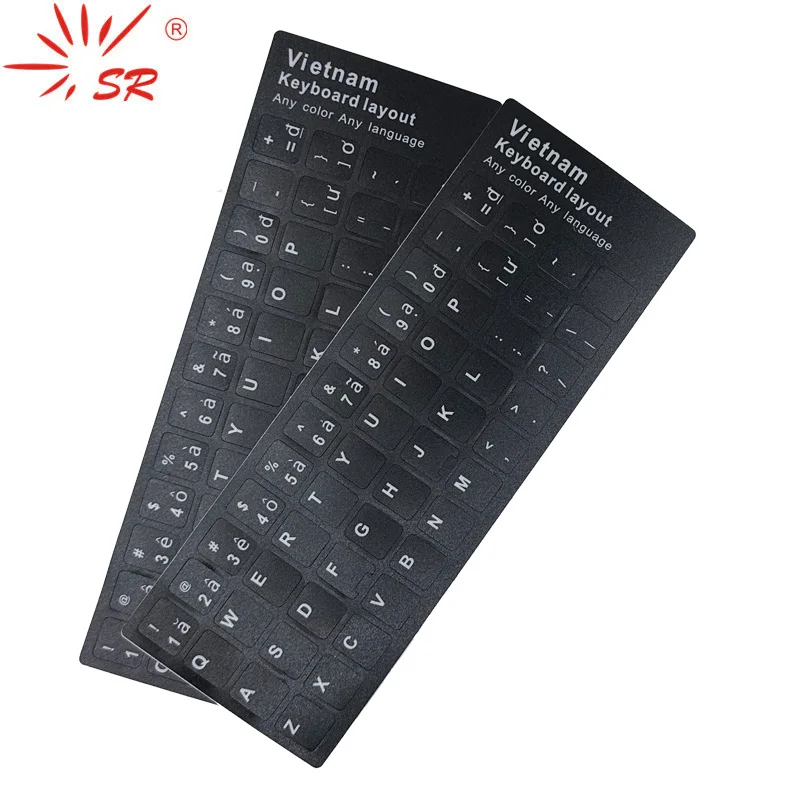 SR Vietnam Language Matte Keyboard Standard Letter Stickers Film for PC or Laptop Accessories