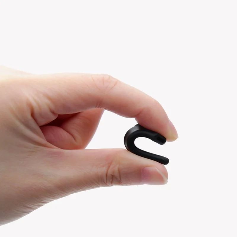 Silicone Anti-Slip Ear Hooks Suporte para óculos, preto, transparente, óculos elásticos redutor, óculos Acessórios, 40pcs