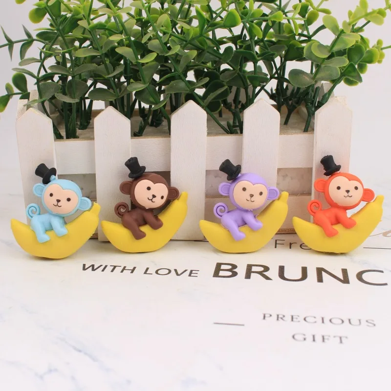 Office School Supplies Creative Cute Monkey Banana Animal Eraser Student Educational Stationery Prize Gift Wholesale Stationary