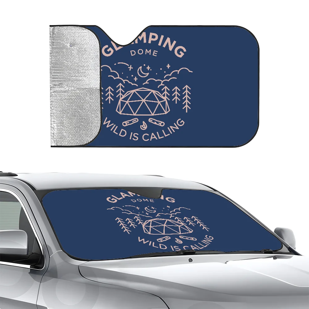 

Кемпинг Открытый Логотип Автомобиль SunSha Трехслойная Изоляция Переднее Лобовое Стекло автомобиля Солнце Ша Присоска Блоки УФ-Плучей Солнце