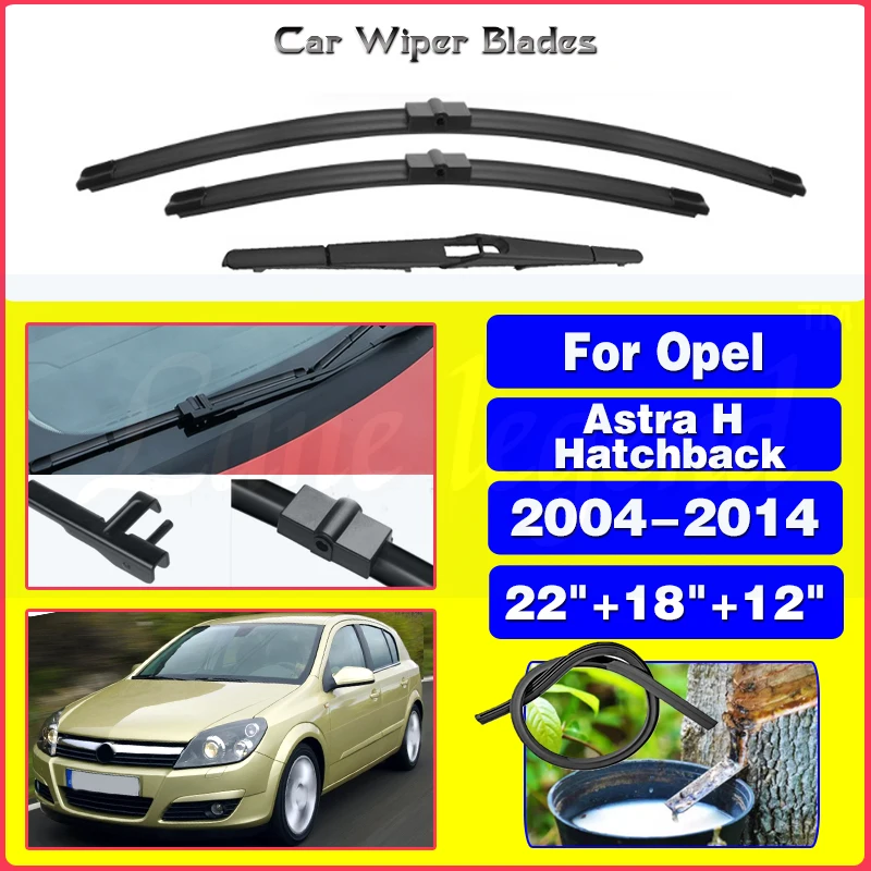 For Opel Astra H 2004 - 2014 Hatchback GTC Vauxhall Holden Astra Car Front Rear Wiper Blades Set Windshield Windscreen Window