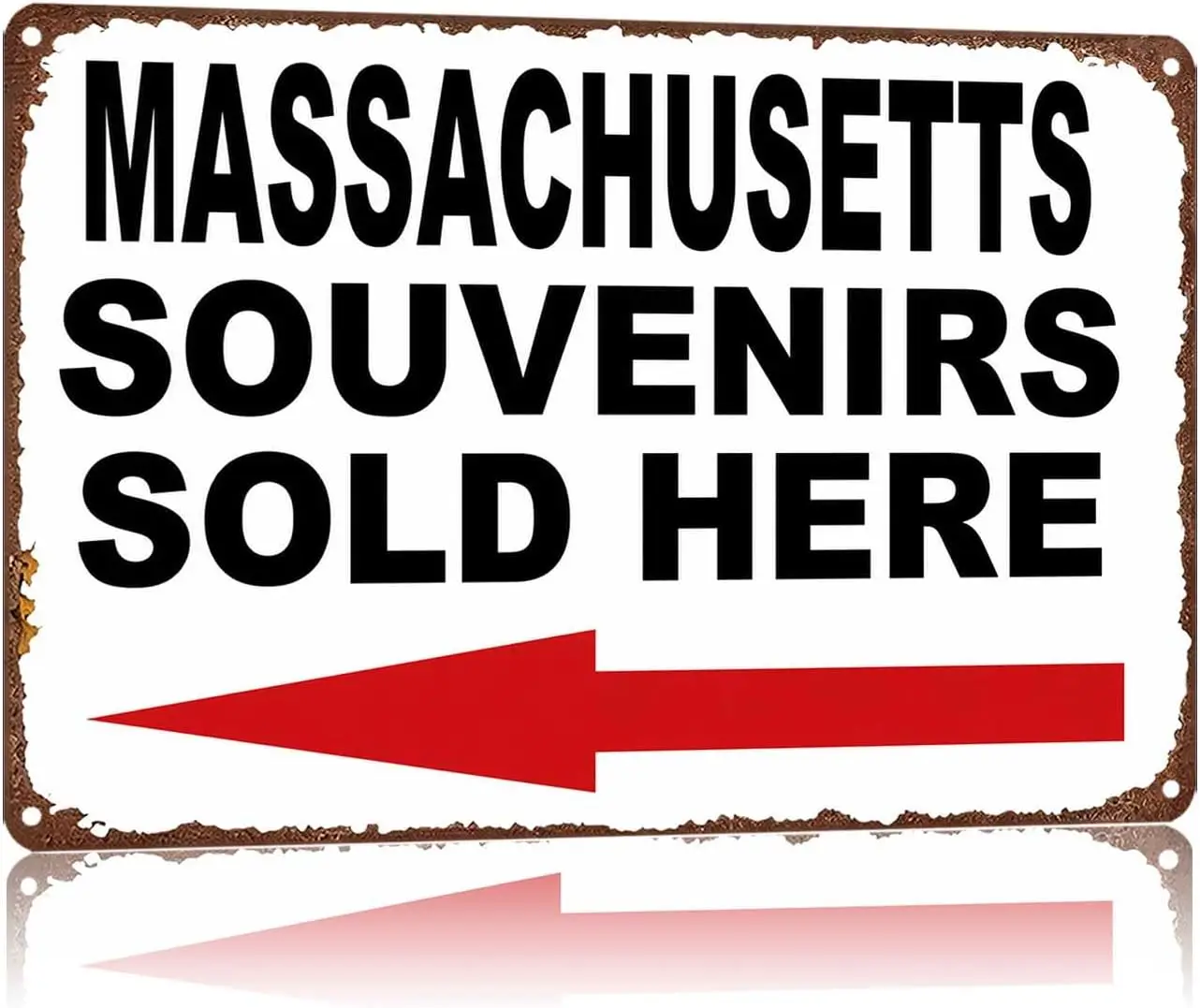 Metal Sign Massachusetts Souvenirs Sold Here With Wall Decor | Classic  ,Retro,Waterproof Aluminum,Funny,UV-printing,Easy To Ins