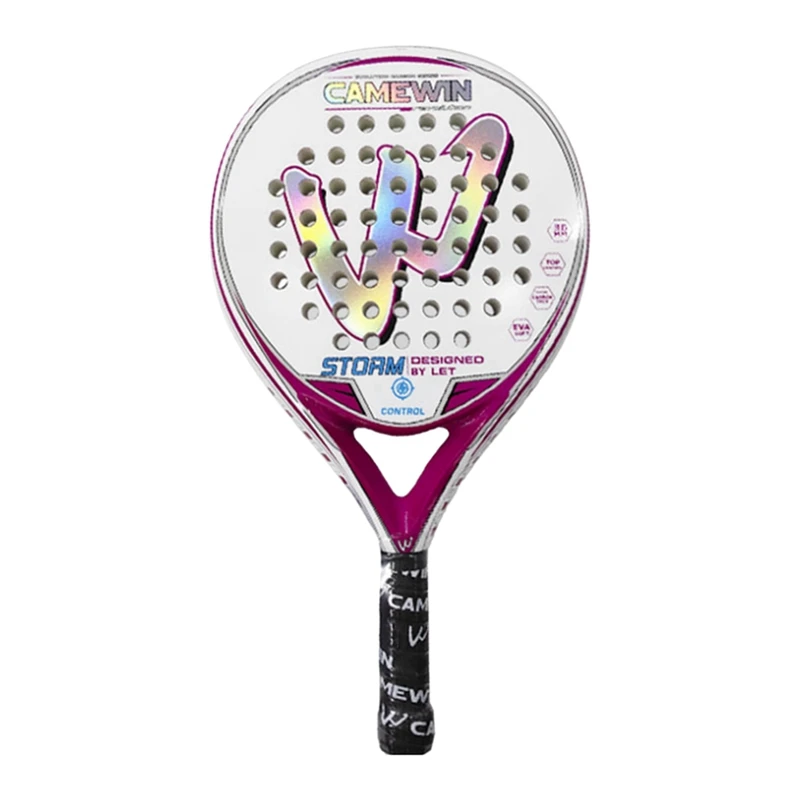 CAMEWIN Paddle Racket Adult Prefessional Carbon Fiber Soft EVA Face Tennis Paddle With Racket Bag Durable