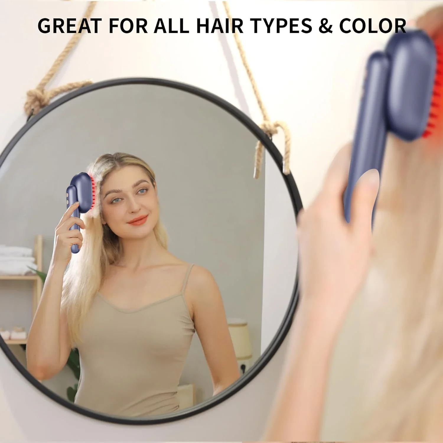 مشط تدليك بخاخ الاهتزاز لتعزيز امتصاص الشعر وتخفيف تعب الرأس وتحسين جودة الشعر