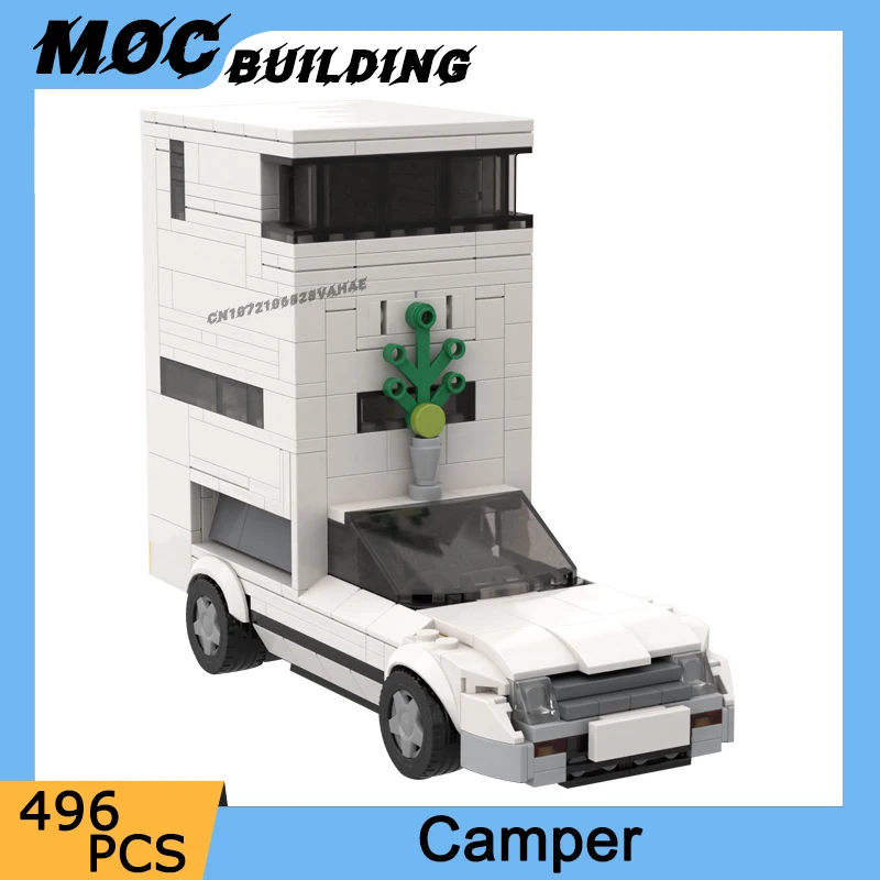 

City Classic Famous Vehicle MOC Building Blocks Camper Car Model Tourist Van Assemble Bricks DIY Collection Toys Creative Gifts