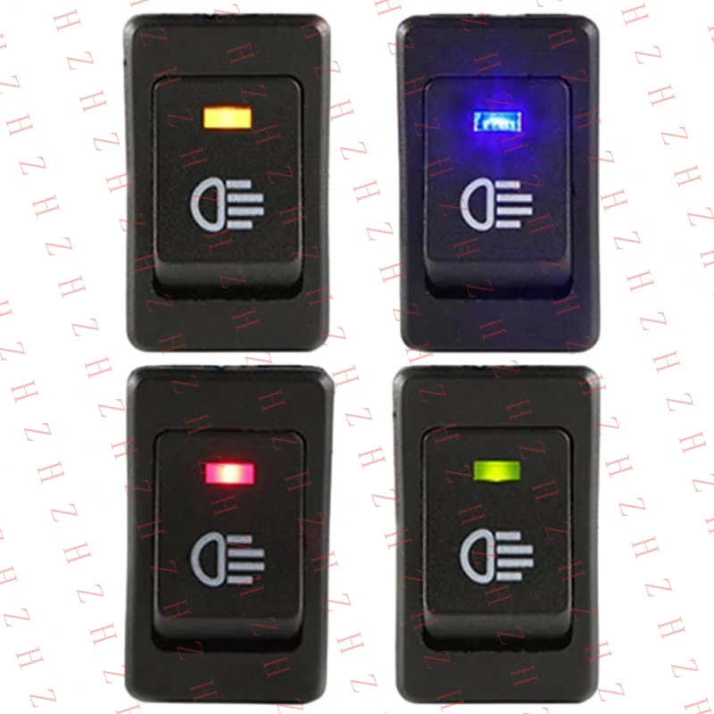 U+ ASW17D Rocker Switch ON/OFF 2 Position LED 12V 35A for Fog Lamp Work Light （Minimum order 10 pieces）