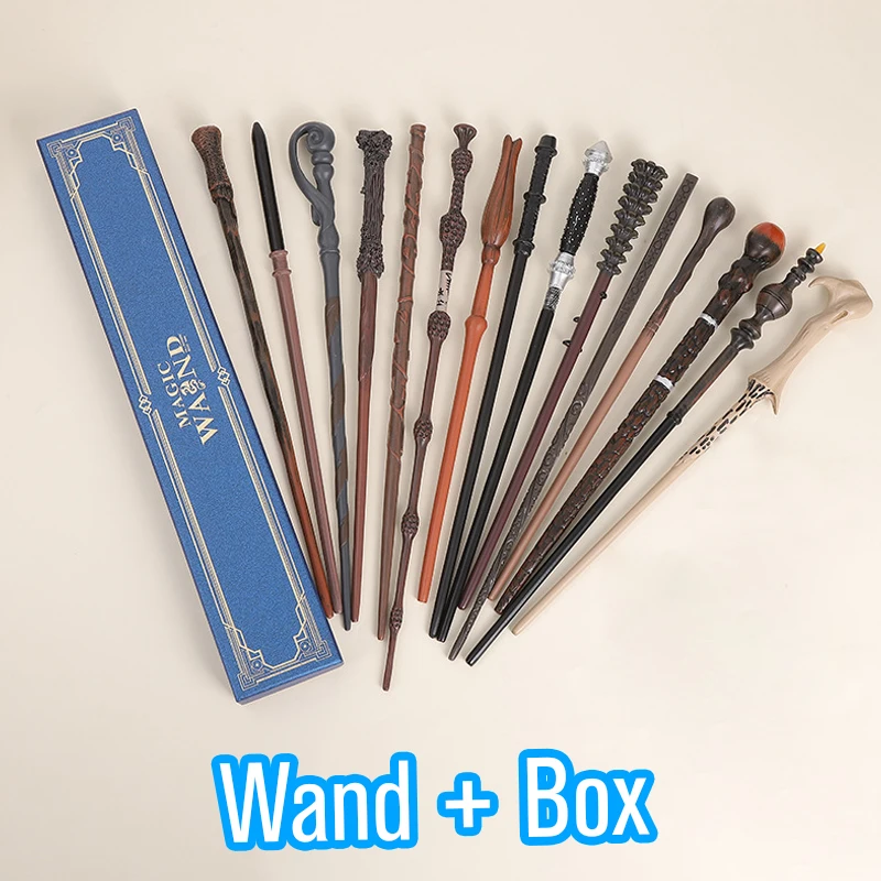 Metal Core Wand Harris Pottered Cosplay Hermione Granger Premium Gift Box Packaging Model Children\'s Toys Birthday Gift