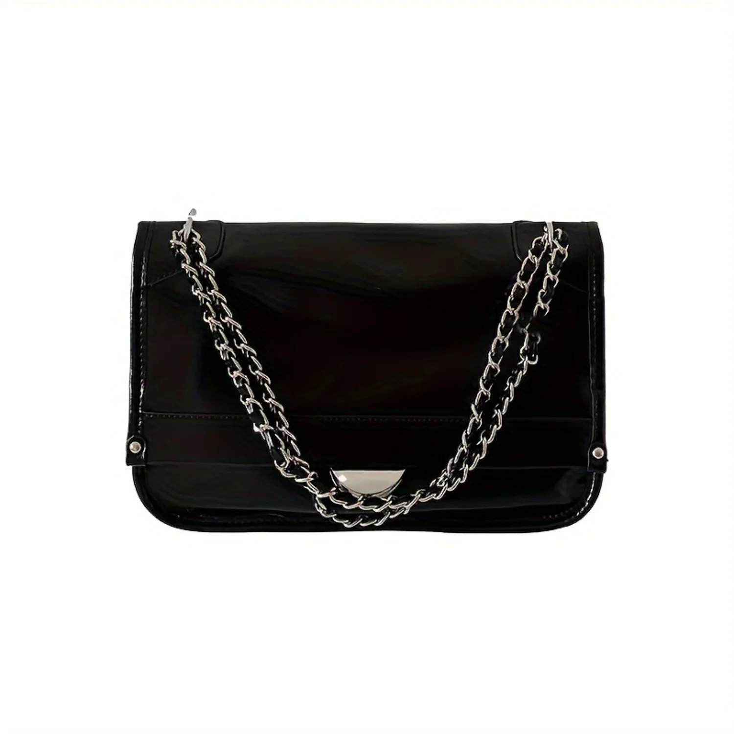 

Vintage Chain Shoulder Bag, Y2K Motorcycle Handbag, Trendy Crossbody Bag For Women Cute pouch Cosmetic bags for women Wallets