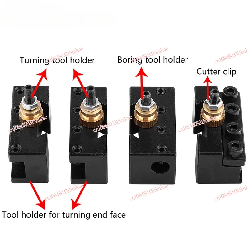 Quick-change Tool Holder, Aluminum Alloy Lathe Integrated Four-clip Tool Holder