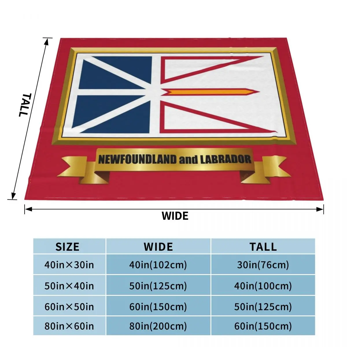 NEWFOUNDLAND and LABRADOR Flag Gifts, Masks, Stickers & Products (GF) Throw Blanket Soft Bed Blankets Quilt Blanket