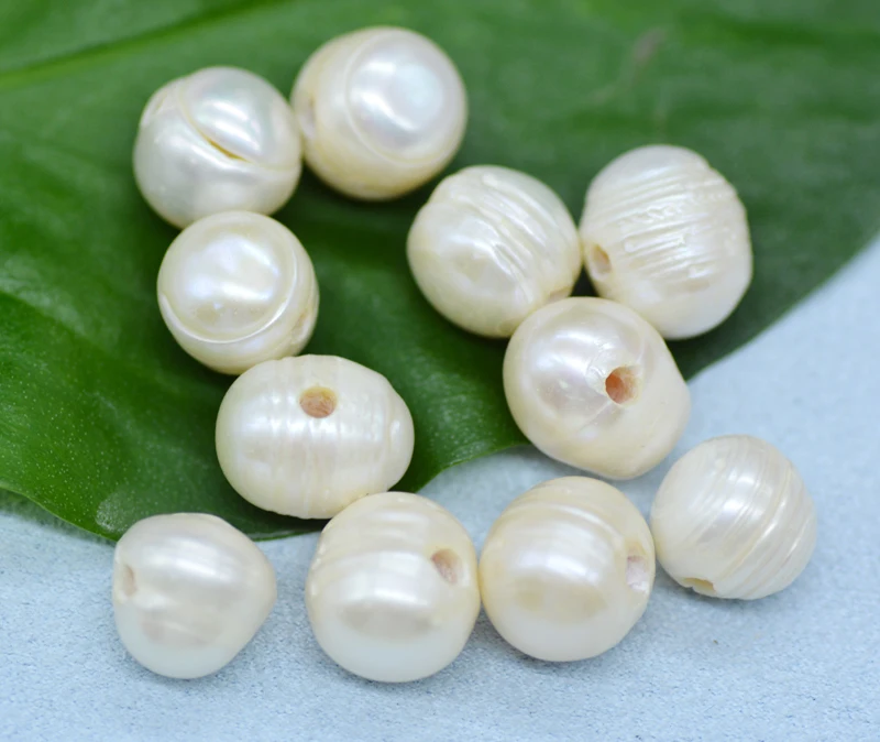 100pcs/lot 9-10mm can be mixed color Freshwater Pearls With 2mm Hole Fit All Brand Jewelry necessaries