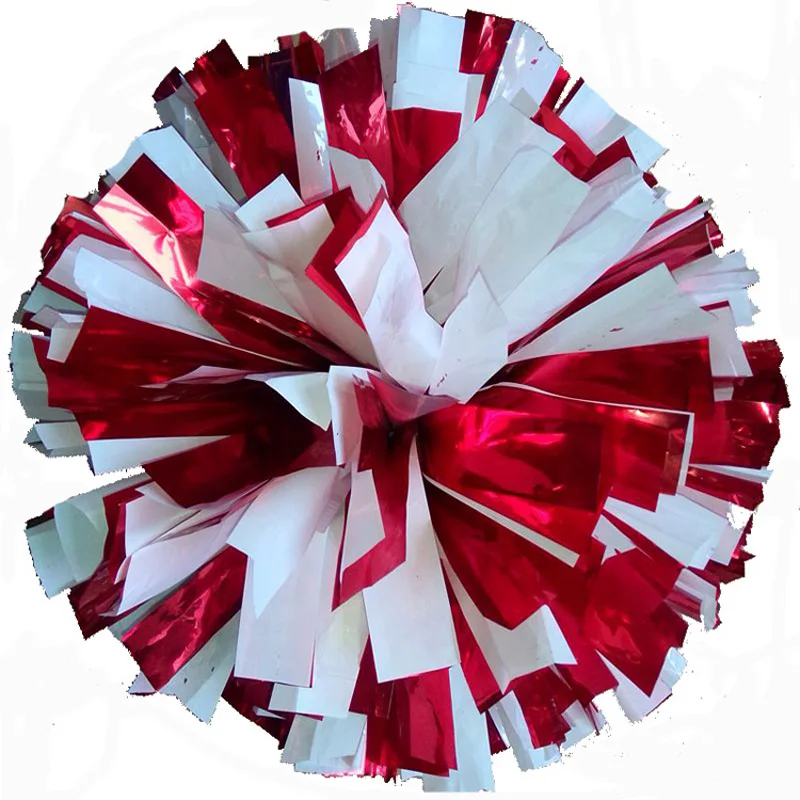 2Pcs, Game Pompoms with Rings Handle, Cheerleader Pompon, Non-fading, Color Can Free Combination, High Quality, 32cm