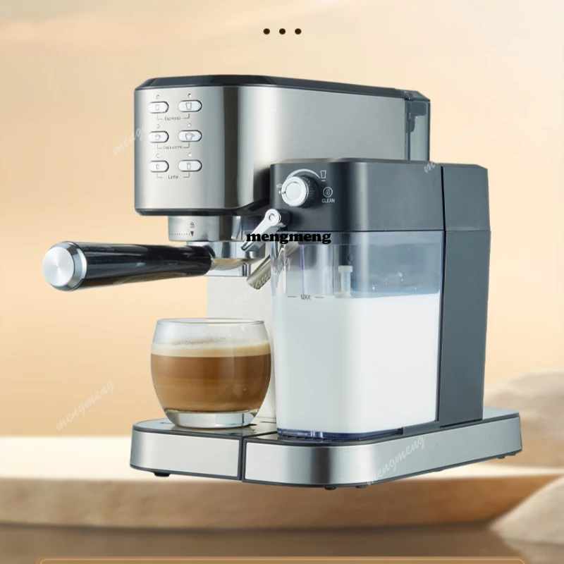 

Fully automatic espresso machine, button operated with removable milk box function