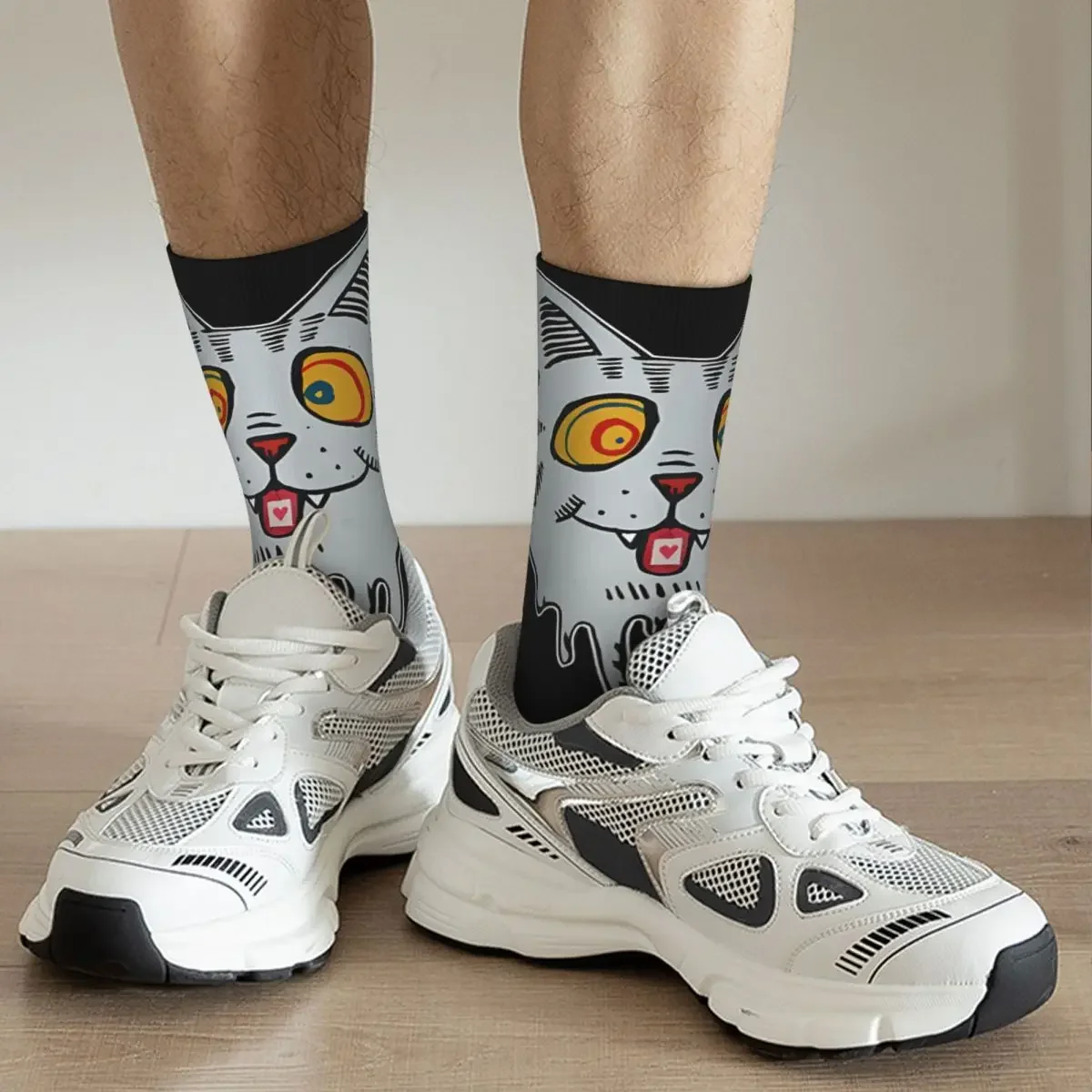 Welche Herren socken Retro Harajuku t-die neun Leben von Fritz the Cat Street Style Neuheit nahtlose Crew Socke