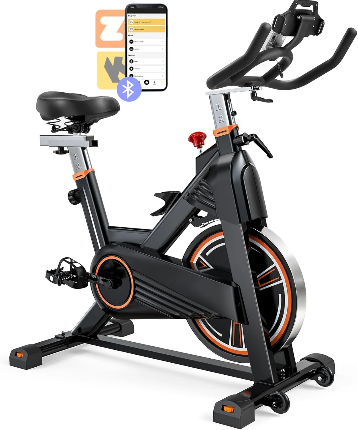 PRO Magnetic Exercise Bike 350 lbs Weight Capacity - Indoor Cycling Bike Stationary with Comfortable Seat Cushion