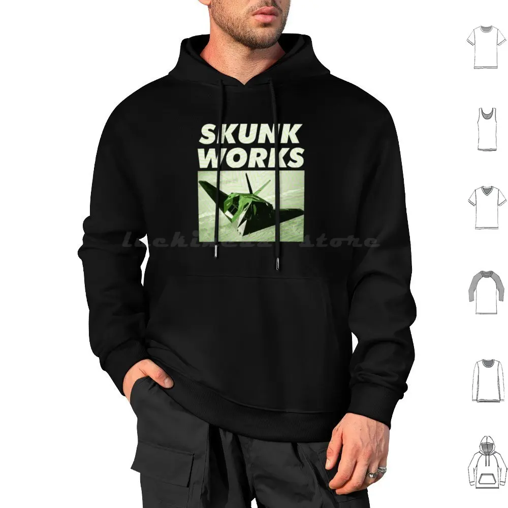 

Skunk Works Hoodie cotton Long Sleeve Skunk Works Skunk Lockheed Pseudonym Lockheed Advanced Development Projects P38