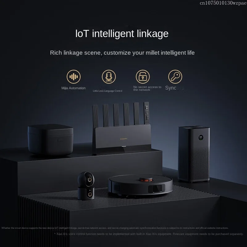 Xiaomi Mijiia Router BE6500 Adaptive Network Port  Support WiFi7 Support IPTV Connect Support MLO Xiaomi Router BE6500 Black