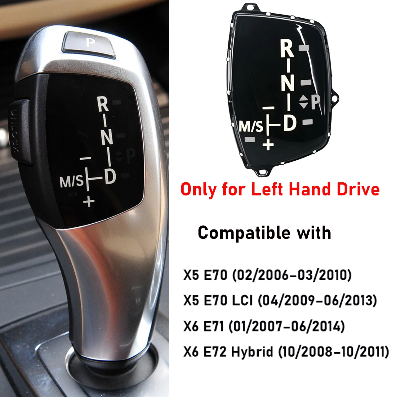 Car Interior Gear Shift Knob Panel Trim Cover Sticker For BMW X5 X6 E70 E71 F10 F15 2006-2018