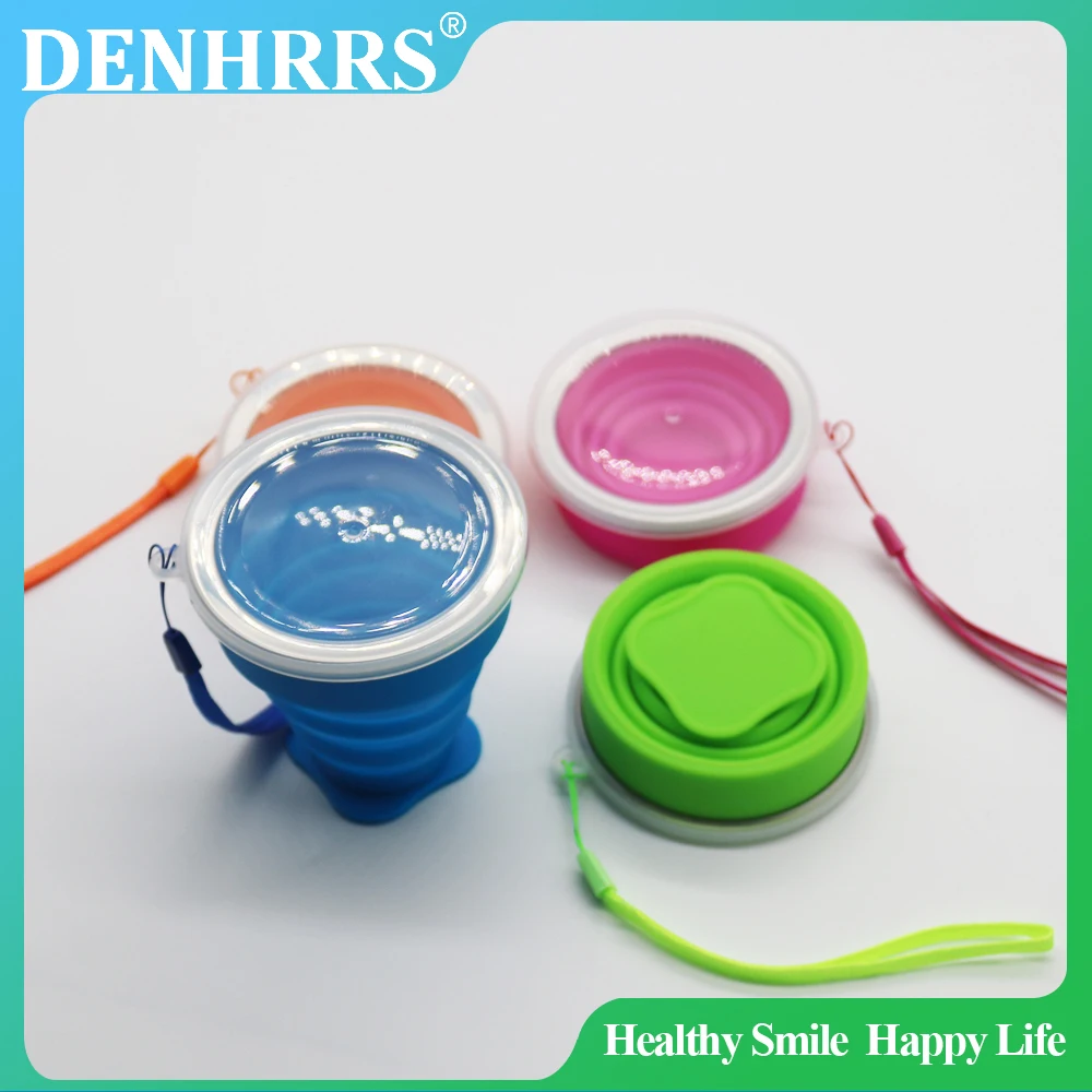 1Pc Folding Cups Food Grade Water Cup Travel Silicone Retractable Coloured Portable  Outdoor Travel Cups