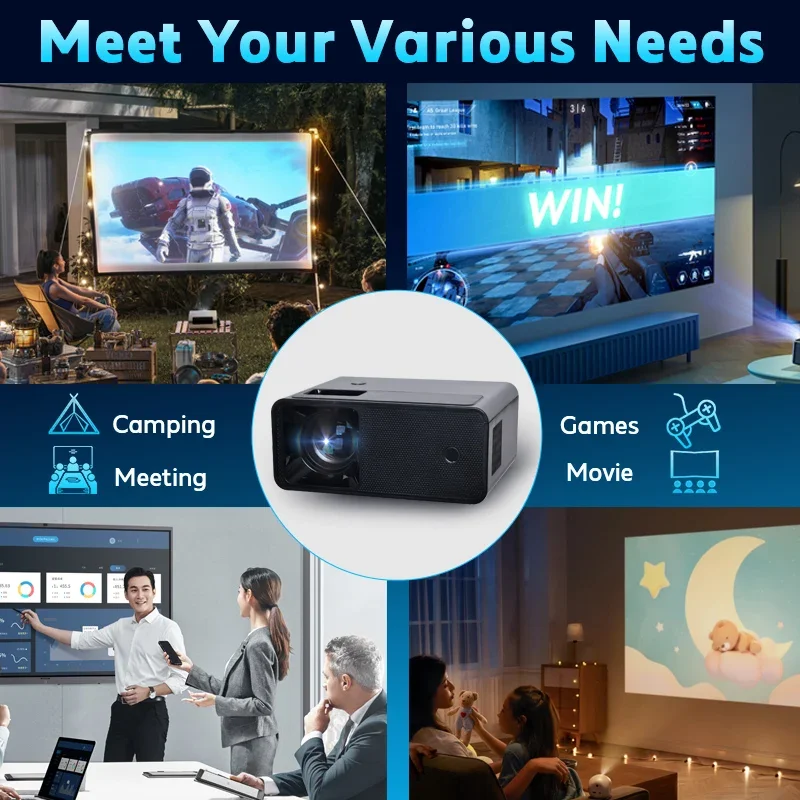 1080P Support! Portable for Movies,Compatible with iOS/Android/Windows, TV Stick/Box,USB/HDMI