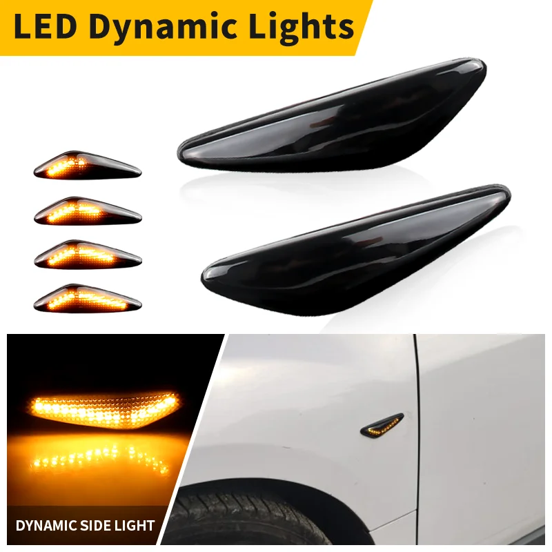 2Pcs 12V LED Dynamic Side Marker Light for 6 Atenza GH 5 Premacy CW RX-8 MX-5 Fiat 124 Spider Nissan Turn Signal Indicator Lamp