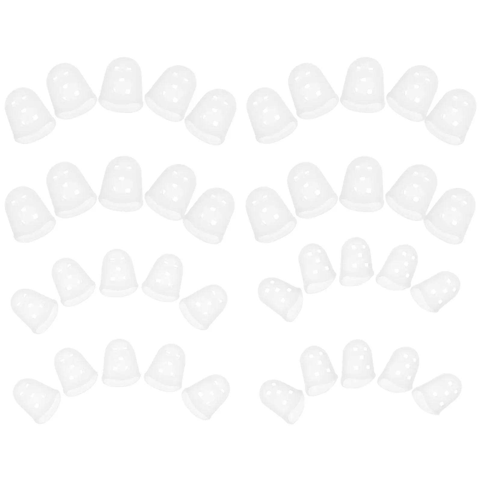 

40pcs Guitar Protectors Soft Silicone Finger Cover Silicone Covers for Practice Fits All Sizes Guitar Components Accessories