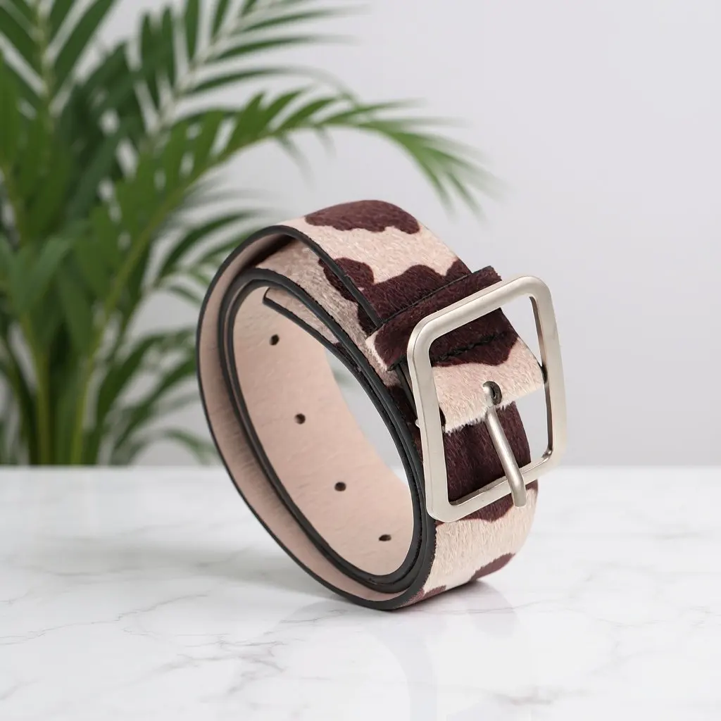 

Регулируемый ремень с коровьим принтом для женщин, из искусственной кожи, в западном стиле, с животным принтом, пояс для джинсов, брюк, повседневной офисной одежды, вечеринок и кэжуал-образов