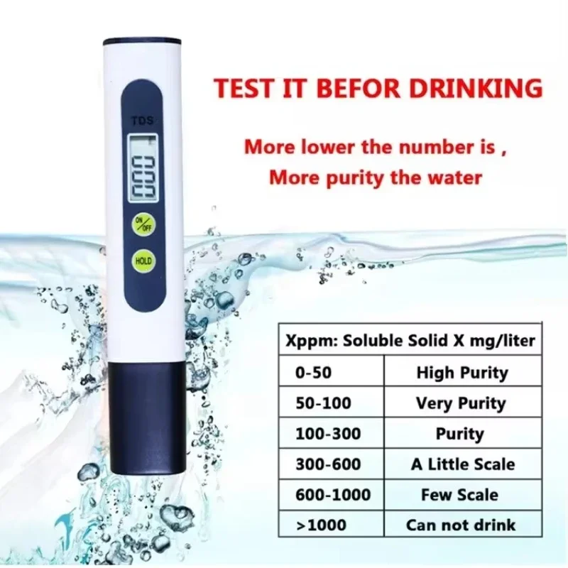 TDS المحمولة اقلام الفحص جودة المياه المنزلية مياه الشرب حوض السمك أداة اختبار جودة المياه كشف تنقية المياه