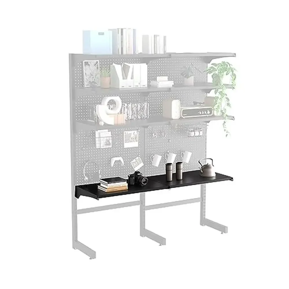 Metal Pegboard Shelf Set x2 Removable Standing Shelf Unit Bedroom & Study Room 12