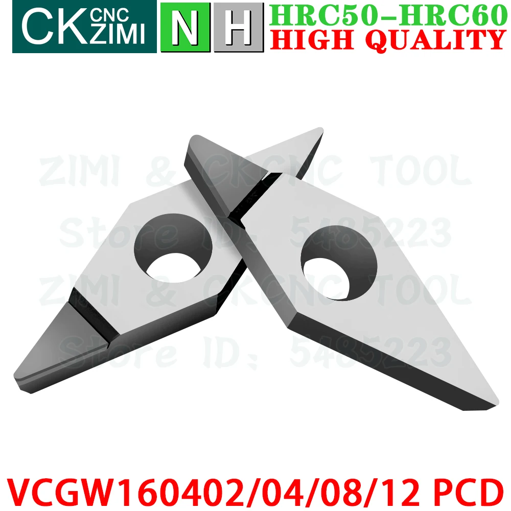 VCGW160402 VCGW160404 VCGW160408 VCGW160412 PCD inserts Diamond turning inserts CNC Metal lathe cutting tools VCGW for aluminum