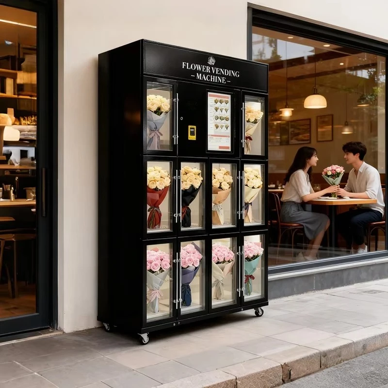 Fresh Flower Vending Machine Automatic Refrigeration Custom Private Label Self Service Machine For Mall Center Commercial Use