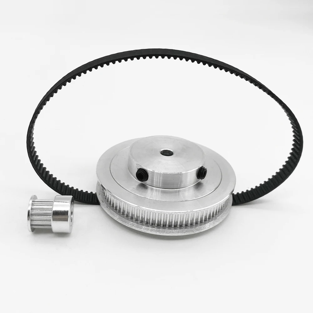 16 Teeth And 80 Teeth GT2 Timing Pulley Kit 1:5 Speed Ratio Aperture 3-25mm Width 6mm Reducer Pulley 3D Printer