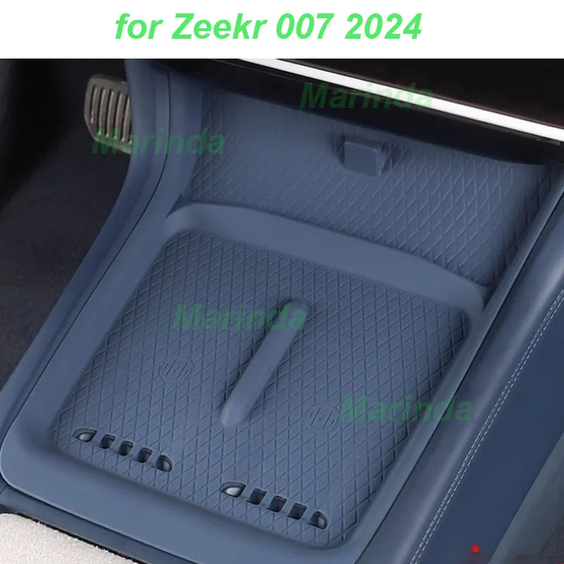 for zeekr 007 2024 Car Central Wireless Charging Silicone Pad Center Anti-slip Protective Silicone Mat Interior Accessories